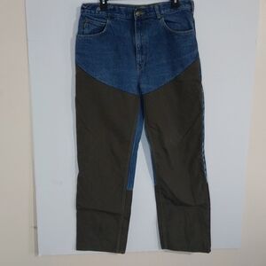 CABELAS Outdor Gear Men"s Size 34X30 wo-Tone Blue and Brown Men's Jeans